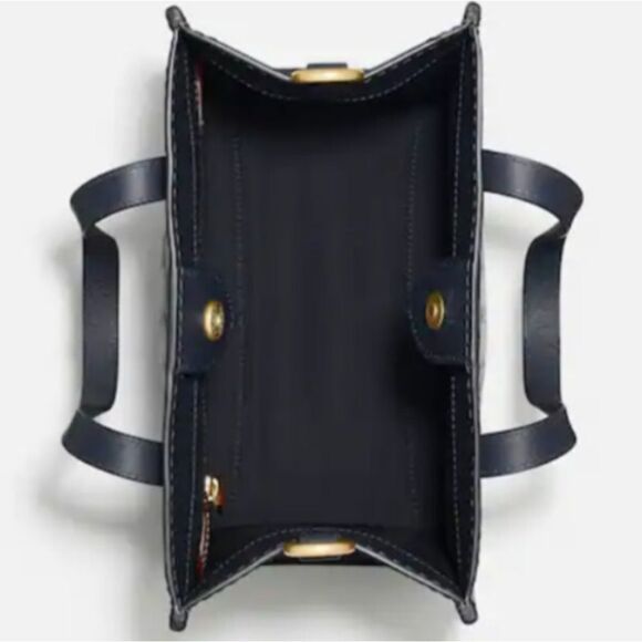 Coach RETAIL Jacquard Field Tote 22 in Navy - Picture 4 of 13